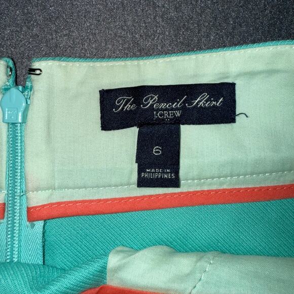 J.Crew No 2 Pencil Skirt Mini Blue Career Preppy Minimalist Size 6 Office - Picture 3 of 7